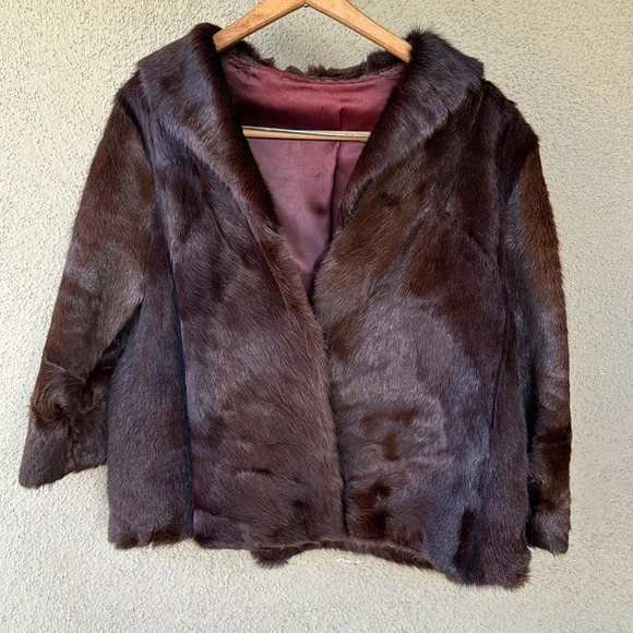 Vintage dark rich brown ranch mink fur coat short gorgeous - Picture 16 of 16